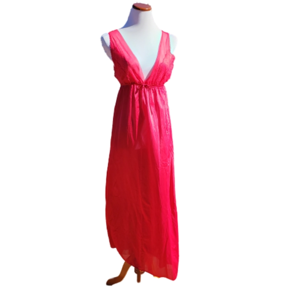 VINTAGE Pinup Nightgown Negligee Lingerie Balletcore Pink…